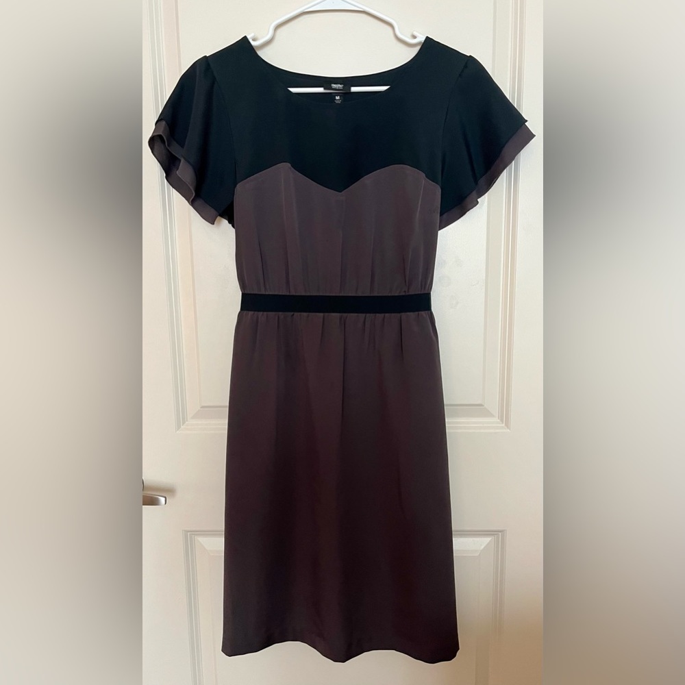 Mossimo Flutter Short Sleeve Dress Grey Medium